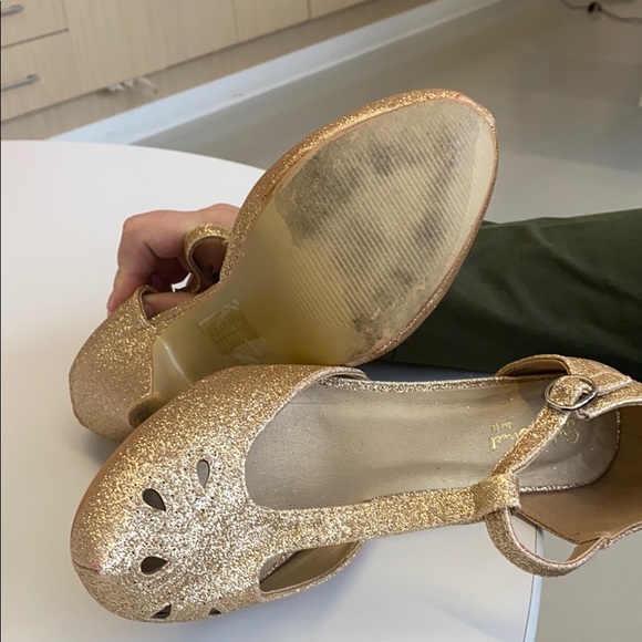 Gold glittery heels - Picture 4 of 4